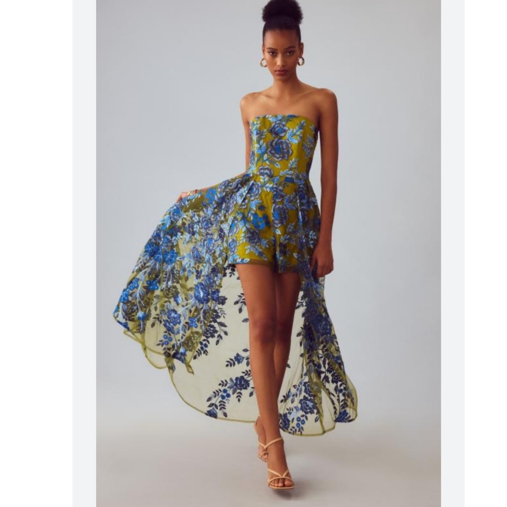 Anthropologie Hutch Strapless High-Low Romper Size 10
